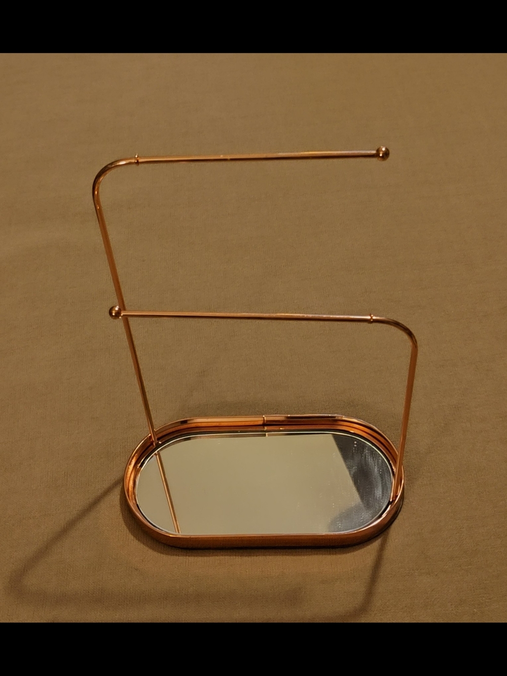 NEW!! Rose Gold Jewelry Stand with Mirrored Tray - Home Accents